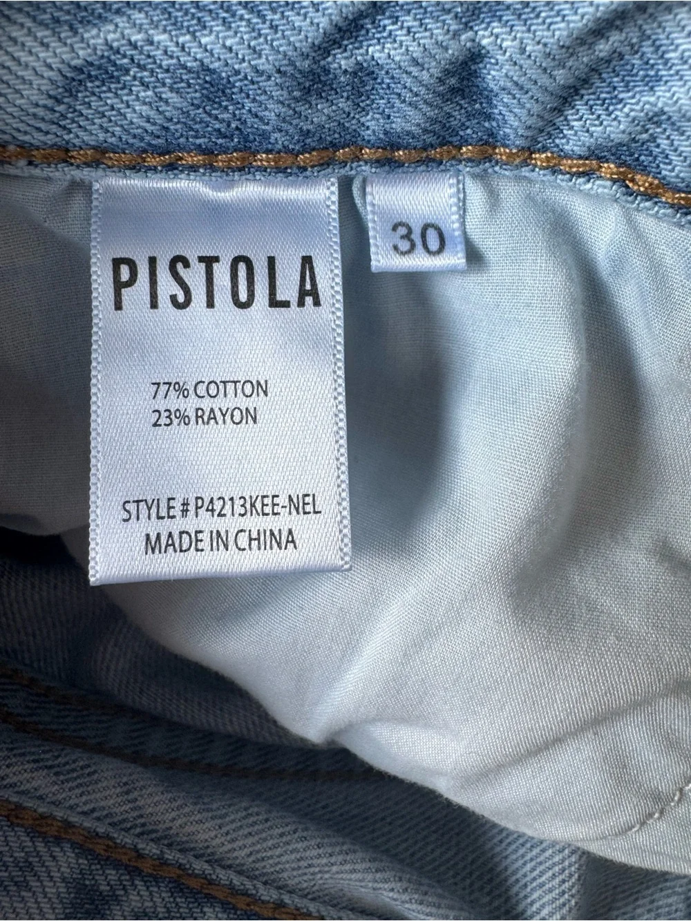 Pistola Denim Light Blue Distressed Denim Shorts